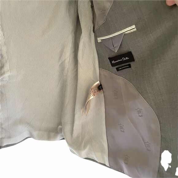 Massimo DUTTI Wool Button Front Blazer Grey 12 - Picture 3 of 16